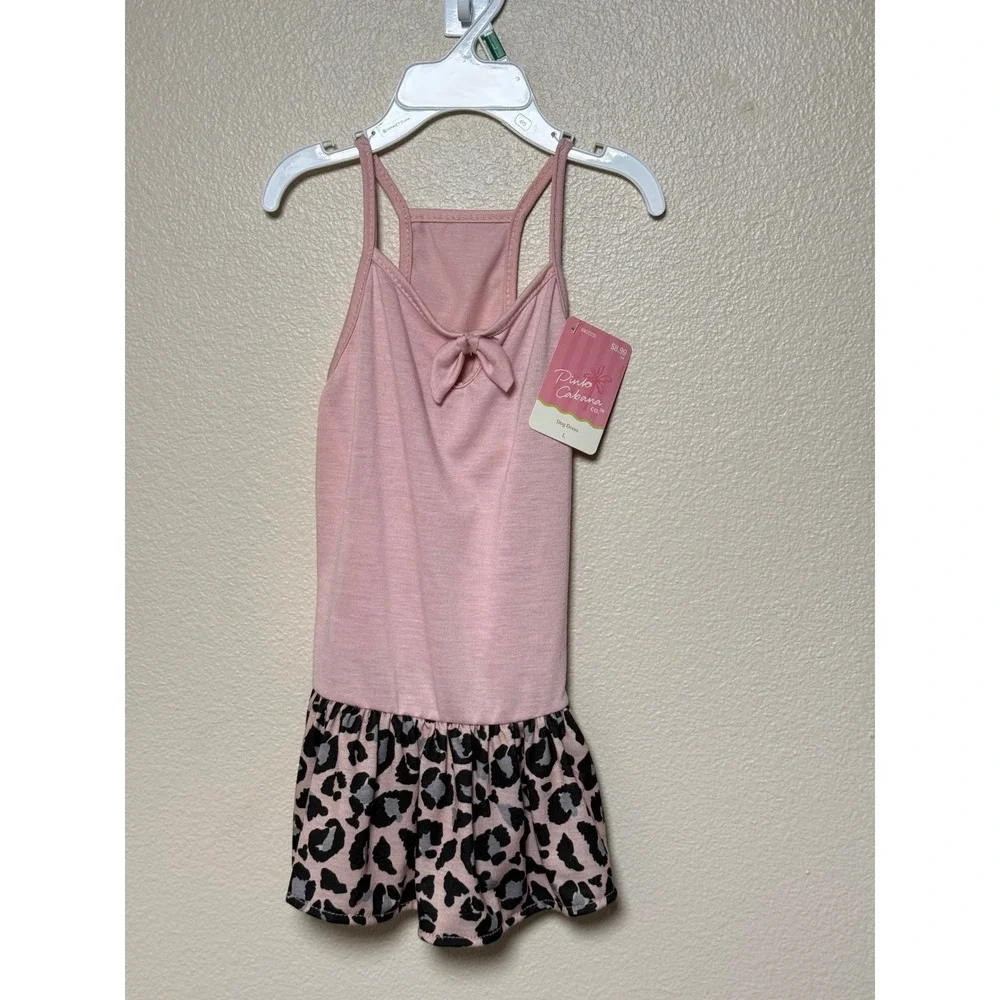 Pink Cabana Co Dog Dress Pink Leopard Animal Print Pet Apparel Large NWT